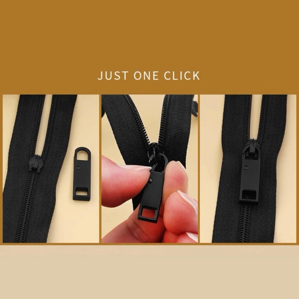 3Pcs Metal Black Zipper Pull - Picture 3 of 5